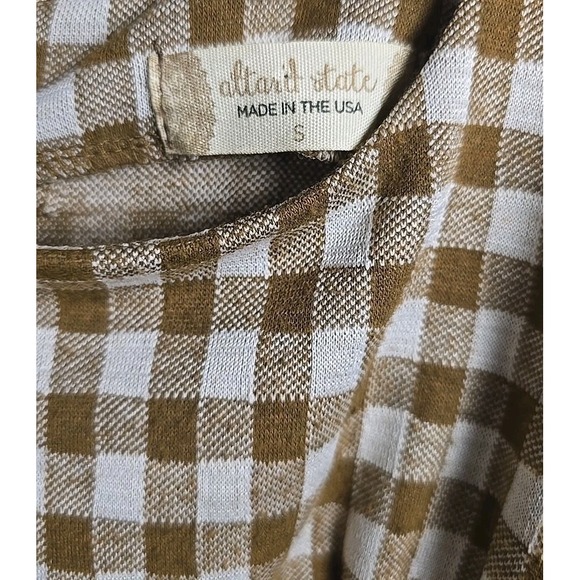 Altr'd State Womens‎ Dress Mini Brown White Checked Dress S Sleeveless Zipper - Picture 2 of 10